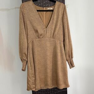 Elegant Gold Women's Dress